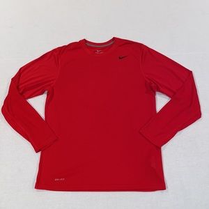 Nike men’s dri-fit red long sleeve shirt size medium